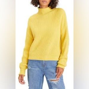 Sanctuary Mock Turtleneck Yellow Sweater Sz 1X